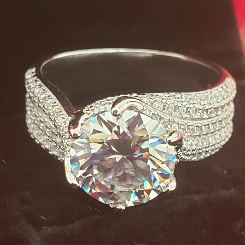 CERTIFIED S925 3.0CT MOISSANITE RING - Picture 1 of 9